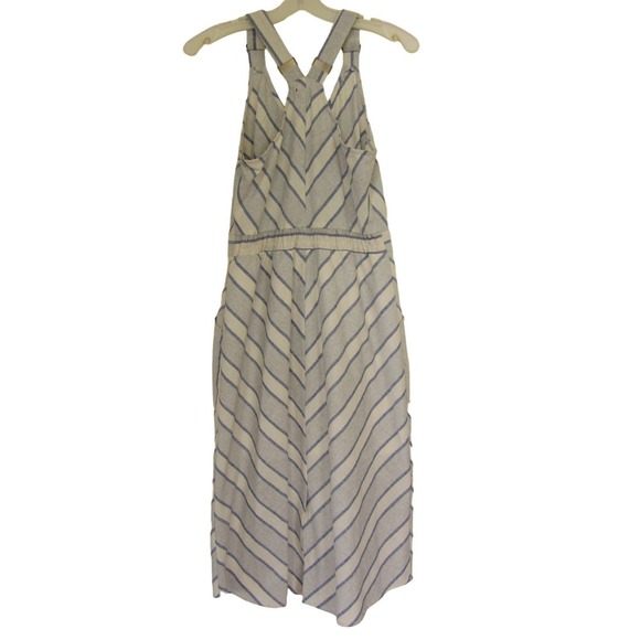 BUCKLE BLACK Size Small Woven Striped Button Down Midi Dress - Picture 3 of 4